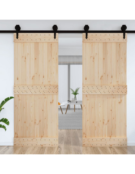 Porta NARVIK 90x210 cm in Legno Massello di Pino
