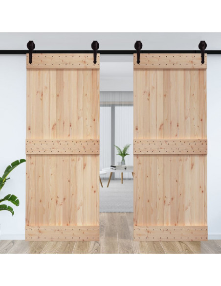 Porta NARVIK 95x210 cm in Legno Massello di Pino