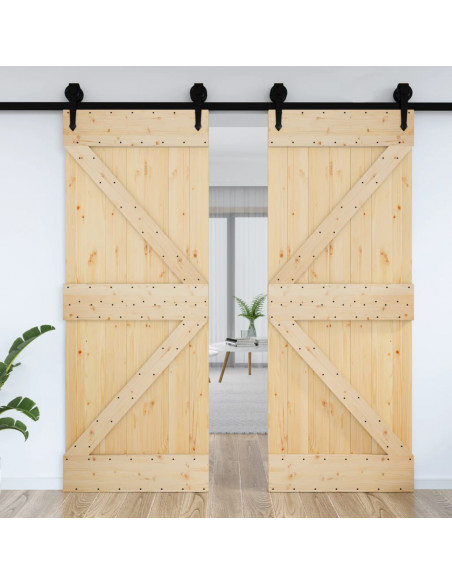 Porta NARVIK 85x210 cm in Legno Massello di Pino