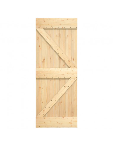 Porta NARVIK 85x210 cm in Legno Massello di Pino