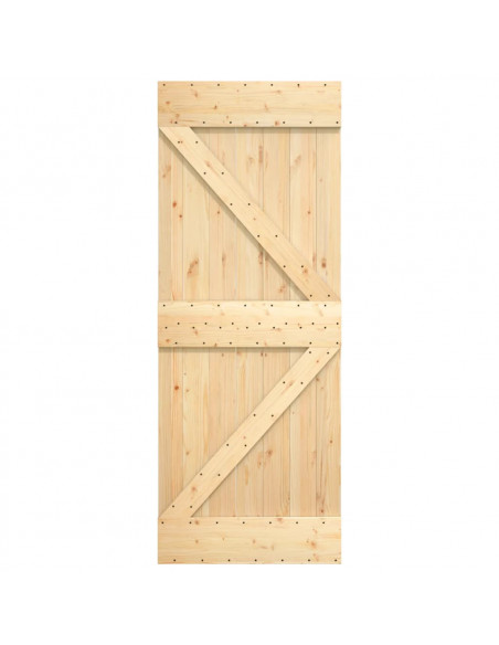 Porta NARVIK 85x210 cm in Legno Massello di Pino