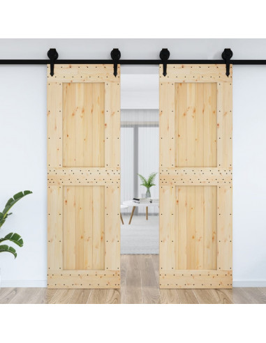 Porta NARVIK 70x210 cm in Legno Massello di Pino