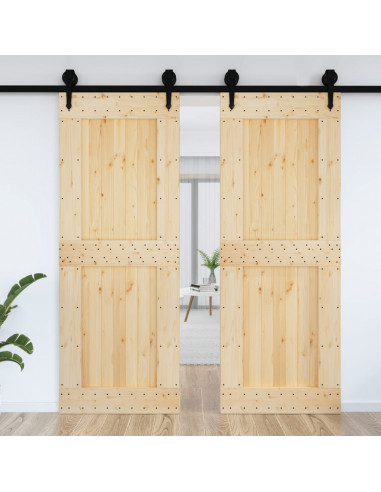 Porta NARVIK 85x210 cm in Legno Massello di Pino