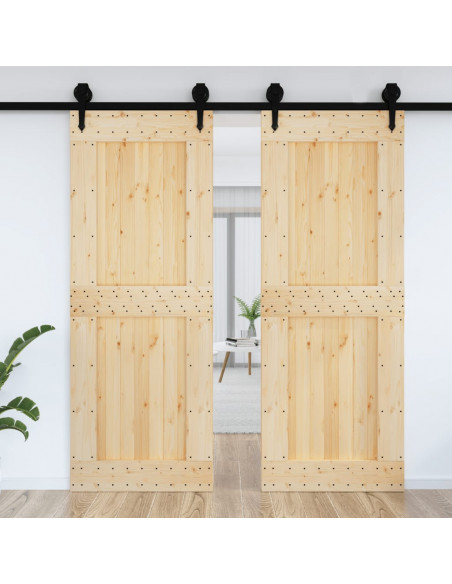 Porta NARVIK 85x210 cm in Legno Massello di Pino