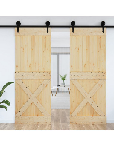 Porta NARVIK 85x210 cm in Legno Massello di Pino