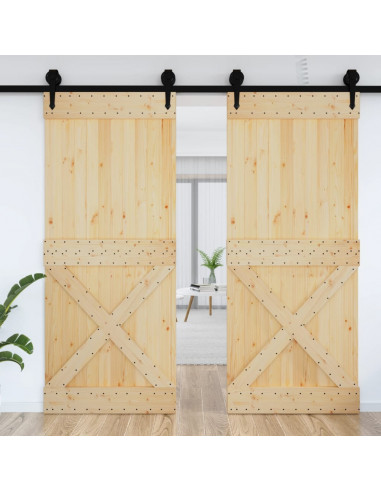 Porta NARVIK 95x210 cm in Legno Massello di Pino