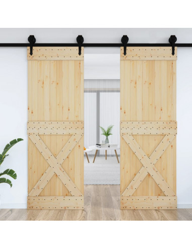 Porta NARVIK 80x210 cm in Legno Massello di Pino