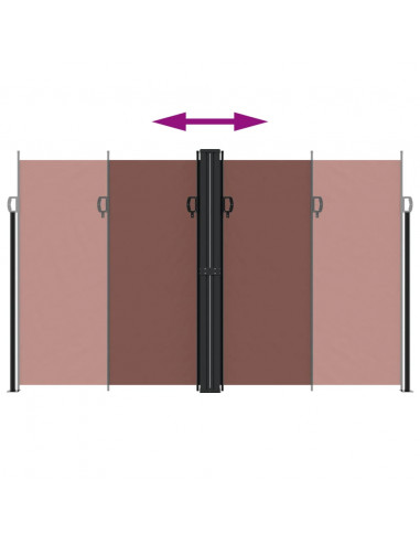 Tenda da Sole Laterale Retrattile Marrone 200x1000 cm