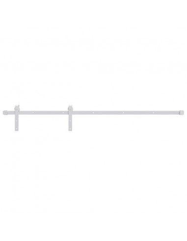 Porta Scorrevole con Set Hardware 90x210 cm Legno Massello Pino