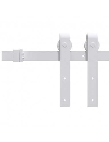 Porta Scorrevole con Set Hardware 95x210 cm Legno Massello Pino