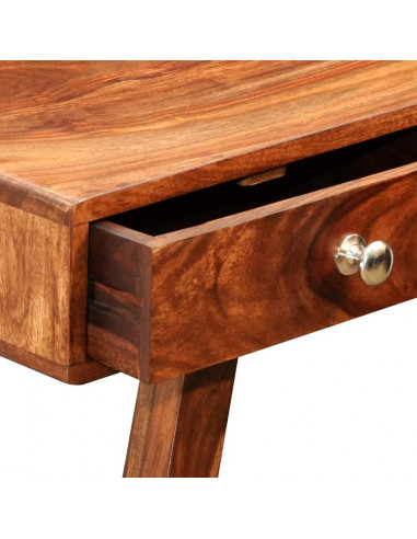 Tavolo Consolle con 3 Cassetti 76 cm Legno Massello di Sheesham