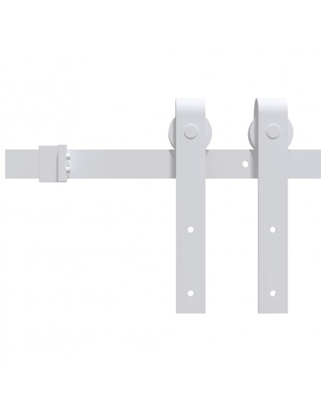 Porta Scorrevole con Set Hardware 80x210 cm Legno Massello Pino