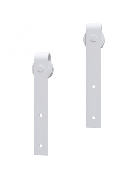 Porta Scorrevole con Set Hardware 80x210 cm Legno Massello Pino