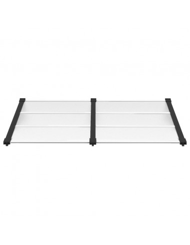 Tettoia per Porta Nero e Trasparente 152,5x90 cm Policarbonato