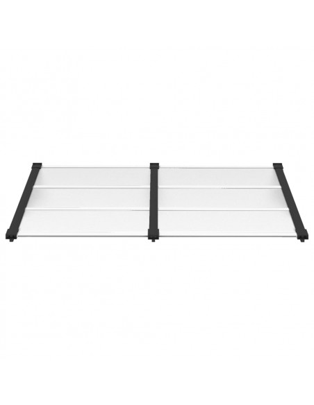 Tettoia per Porta Nero e Trasparente 152,5x90 cm Policarbonato