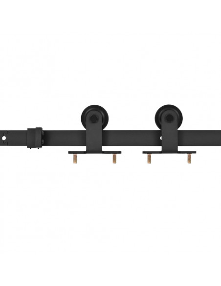 Porta Scorrevole con Set Hardware 90x210 cm Legno Massello Pino