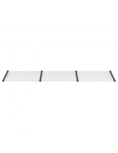 Tettoia per Porta Nero e Trasparente 358,5x90 cm Policarbonato