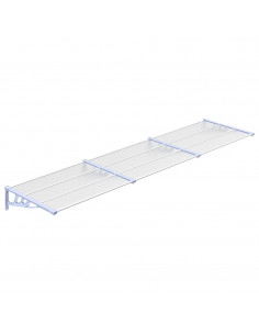 Tettoia per Porta Grigio e Trasparente 358,5x90cm Policarbonato 2
