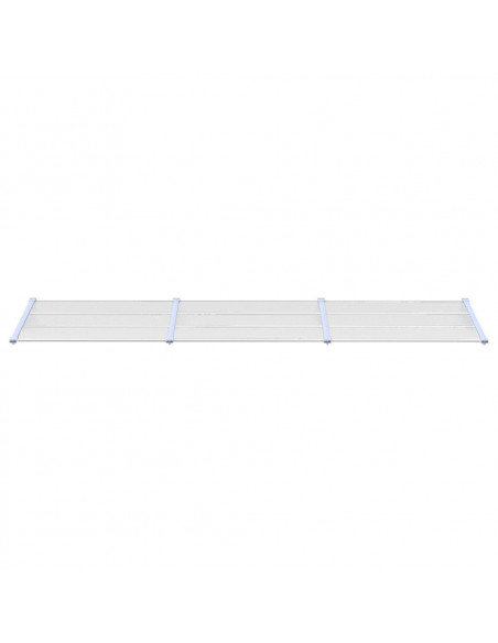Tettoia per Porta Grigio e Trasparente 358,5x90cm Policarbonato
