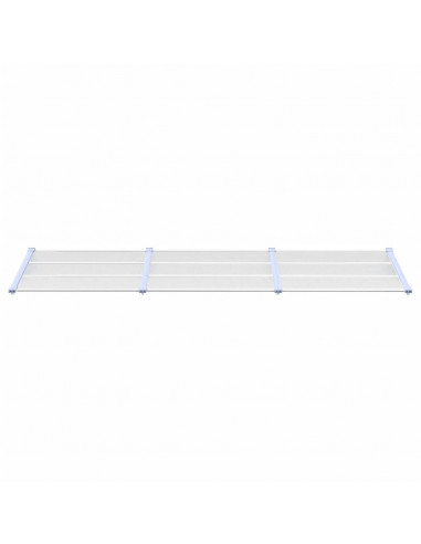 Tettoia per Porta Grigio e Trasparente 297,5x90cm Policarbonato