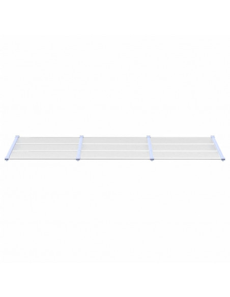 Tettoia per Porta Grigio e Trasparente 297,5x90cm Policarbonato
