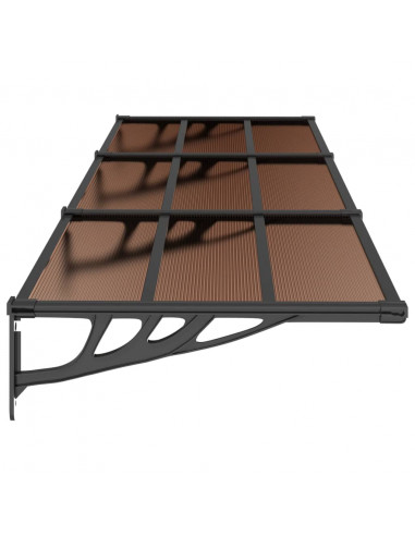 Tettoia per Porta Nera 297,5x90 cm in Policarbonato