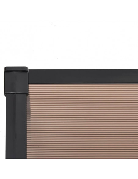 Tettoia per Porta Nera 297,5x90 cm in Policarbonato