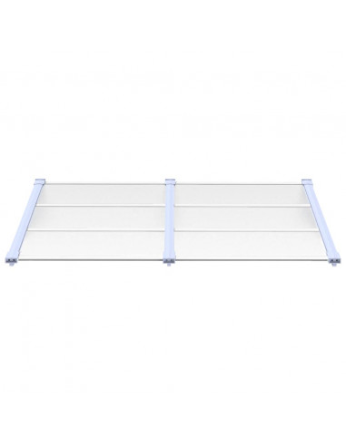 Tettoia per Porta Grigio e Trasparente 152,5x90cm Policarbonato