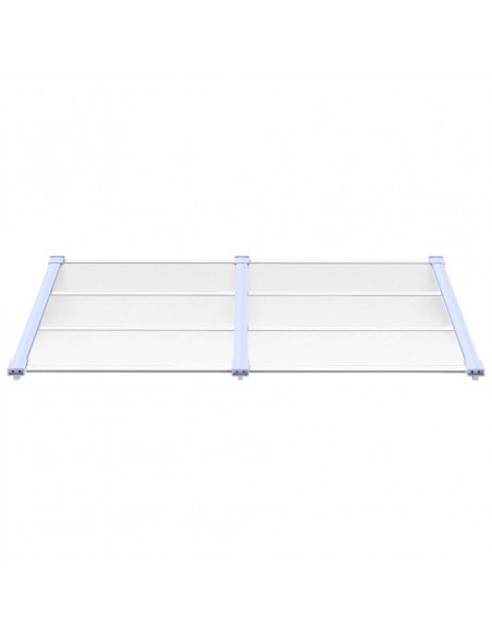 Tettoia per Porta Grigio e Trasparente 152,5x90cm Policarbonato