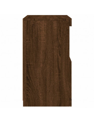 Credenza con Luci LED Rovere Marrone 41x37x67 cm