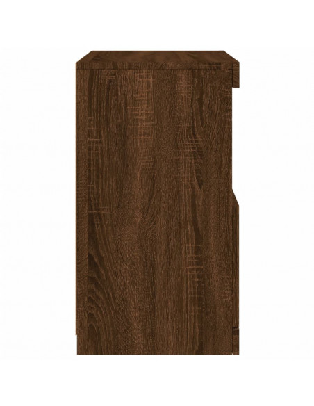 Credenza con Luci LED Rovere Marrone 41x37x67 cm