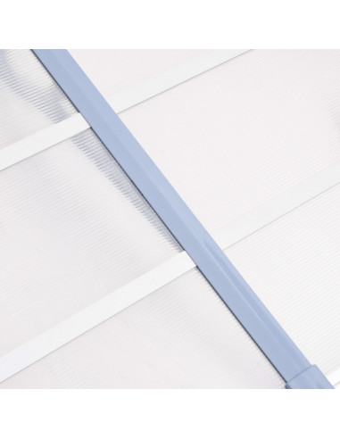 Tettoia per Porta Grigio e Trasparente 152,5x90cm Policarbonato