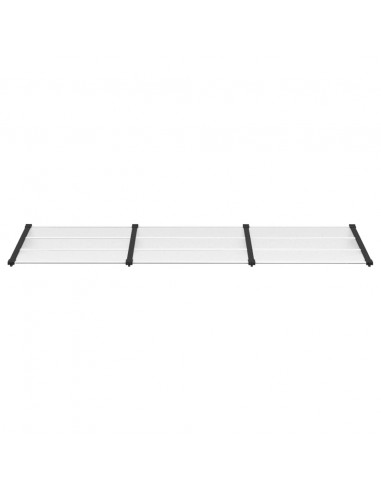 Tettoia per Porta Nero e Trasparente 297,5x90 cm Policarbonato