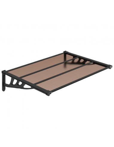 Tettoia per Porta Nera 122x90 cm in Policarbonato