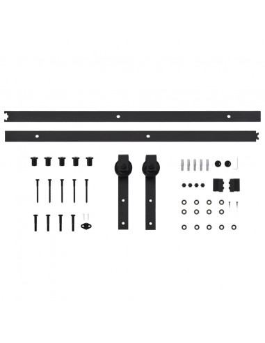 Porta Scorrevole con Set Hardware 70x210 cm Legno Massello Pino