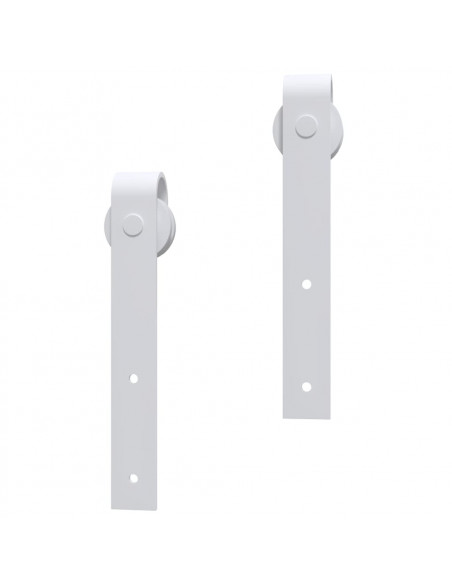 Porta Scorrevole con Set Hardware 85x210 cm Legno Massello Pino