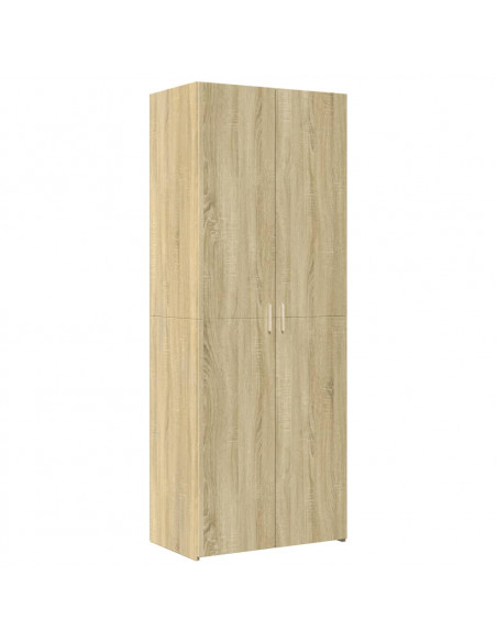 Credenza Rovere Sonoma 70x42,5x185 cm in Legno Multistrato