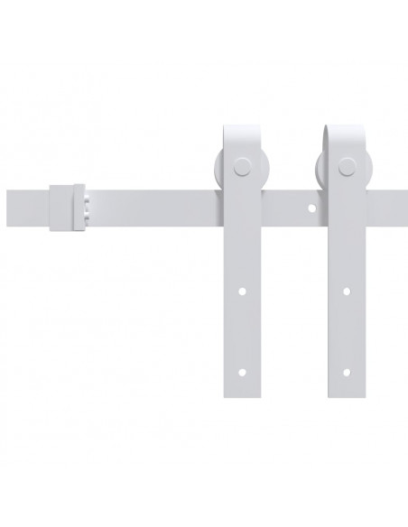 Porta Scorrevole con Set Hardware 80x210 cm Legno Massello Pino