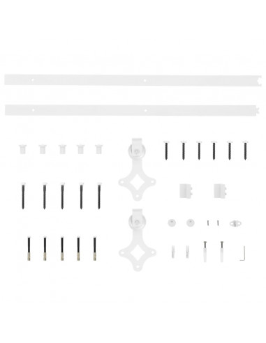 Porta Scorrevole con Set Hardware 95x210 cm Legno Massello Pino