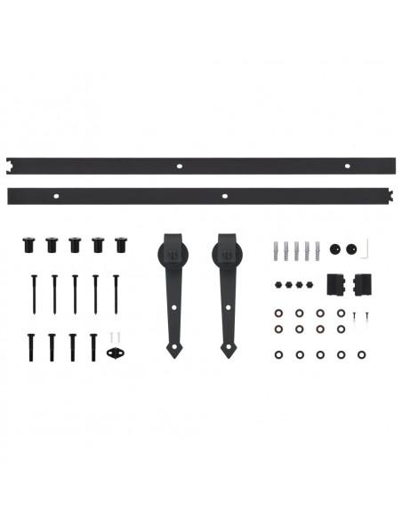 Porta Scorrevole con Set Hardware 85x210 cm Legno Massello Pino