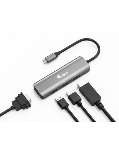 Equip Adattatore da USB-C a HDMI/DisplayPort/VGA/USB