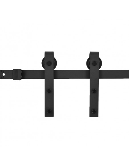 Porta Scorrevole con Set Hardware 90x210 cm Legno Massello Pino