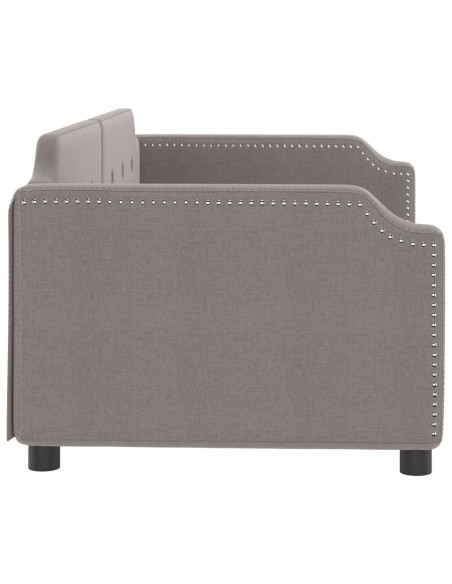 Letto da Giorno Tortora 90x200 cm in Tessuto