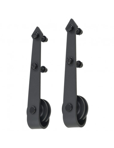 Porta Scorrevole con Set Hardware 100x210cm Legno Massello Pino