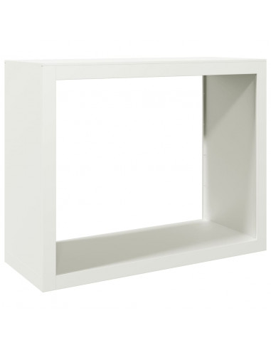 Rastrelliera per Legna da Ardere Bianca 100x40x80 cm in Acciaio