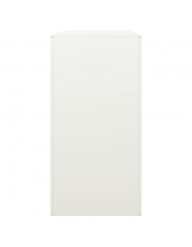 Rastrelliera per Legna da Ardere Bianca 100x40x80 cm in Acciaio