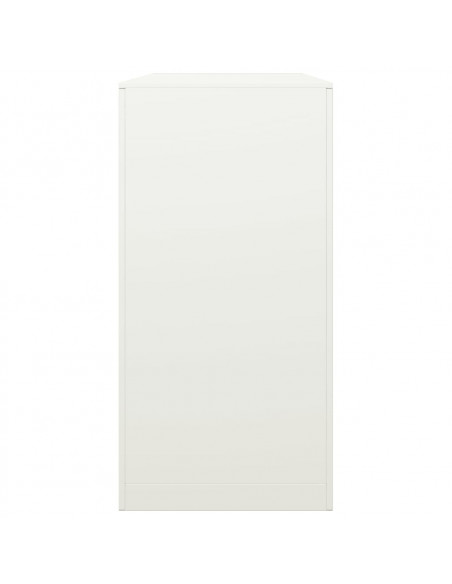 Rastrelliera per Legna da Ardere Bianca 100x40x80 cm in Acciaio