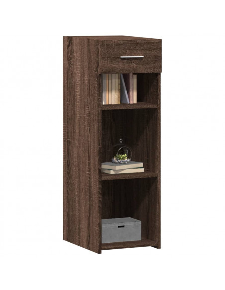 Credenza Rovere Marrone 30x42,5x93 cm in Legno Multistrato