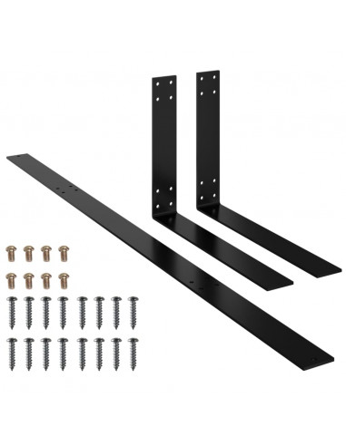 Schienale per Divano a Pallet Nero 110 cm in Ferro