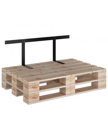 Schienale per Divano a Pallet Nero 110 cm in Ferro